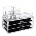 UNIQ Make up organiser - 3 lådor SF-1303 (U320) från UNIQ har tre utdragbara lådor och fack på ovansidan, perfekta för att organisera kosmetika, smycken, kontorsmaterial eller små accessoarer.