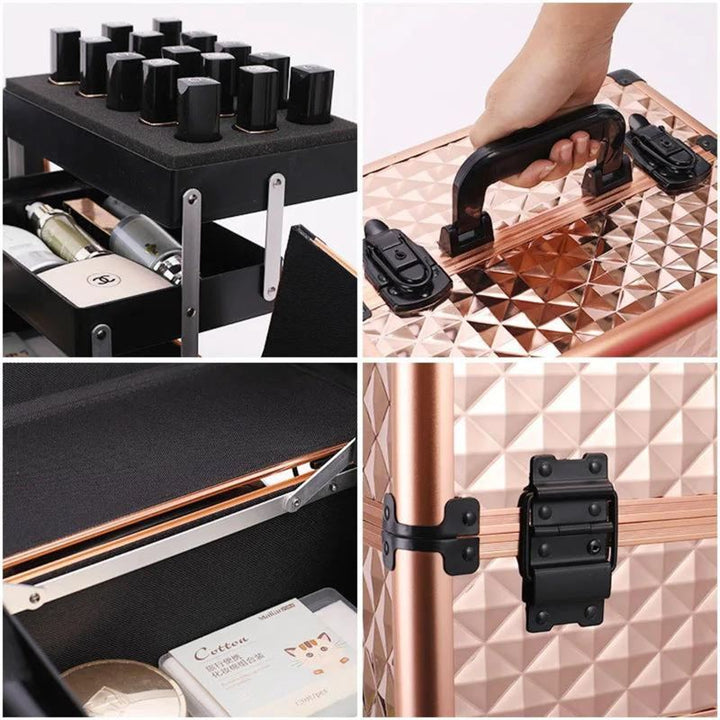 UNIQ Makeup Trolley - Aluminium, Rose Gold - | Fashiongirl