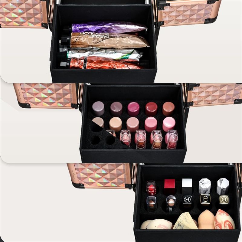 UNIQ Makeup Trolley - Aluminium, Rose Gold - | Fashiongirl