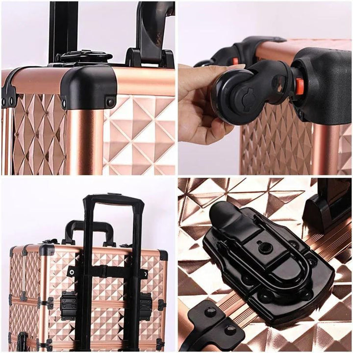 UNIQ Makeup Trolley - Aluminium, Rose Gold - | Fashiongirl
