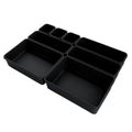 UNIQ Multi Drawer Organiser Set med 8 lådor – Svart – | Fashiongirl