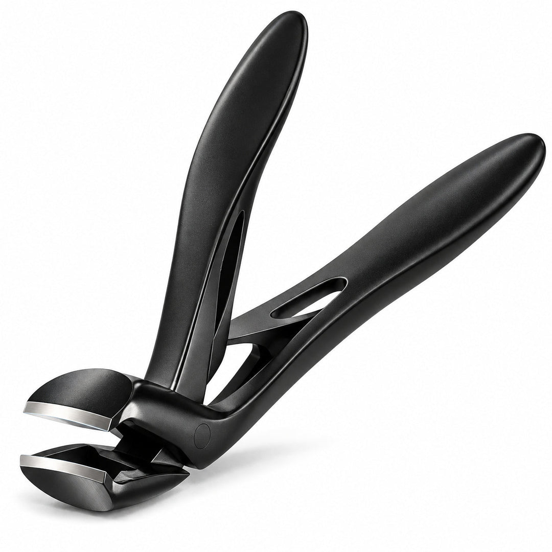 UNIQ Nail Clipper with Slanted Head and Long Handle - Black