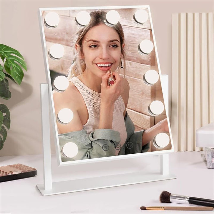 UNIQ New York Mega - Makeup mirror 12 bulbs - White - | Fashiongirl