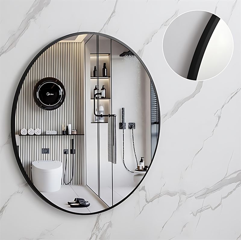 UNIQ Oslo Round Mirror - Ø50 cm Black - | Fashiongirl