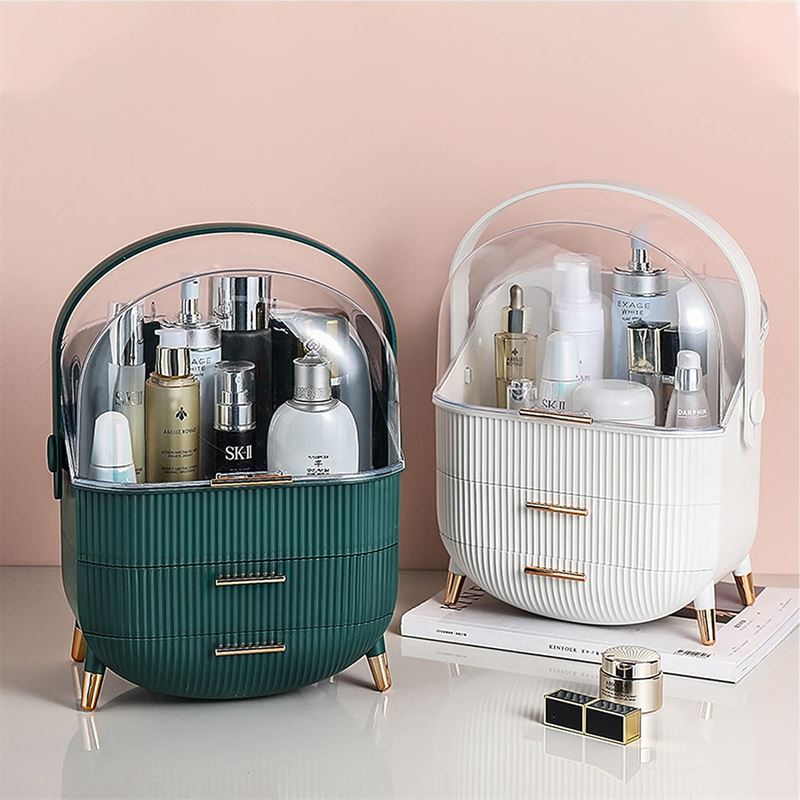 UNIQ Retro Makeup Box Organiser - White - Organiser