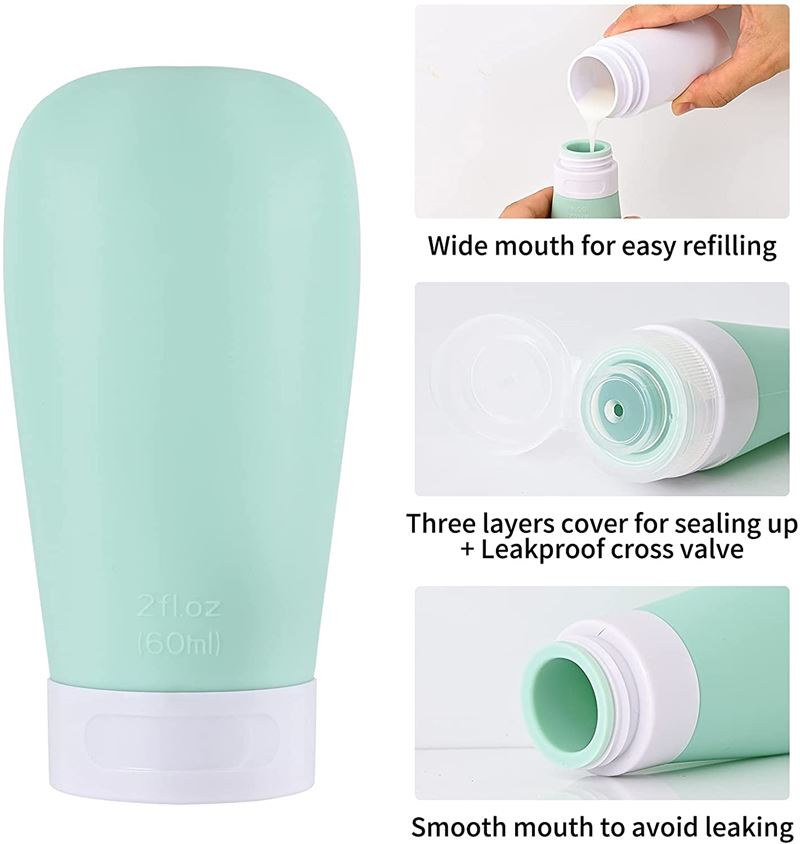 UNIQ Reusable Silicone Travel Bottles - 4 tubes (60ml) - | Fashiongirl