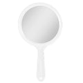 UNIQ Rund dubbelsidig handspegel – Vit – | Fashiongirl