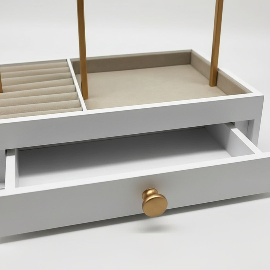 UNIQ Smyckesställ i Guld med Låda - Smyckesförvaring (29 cm)