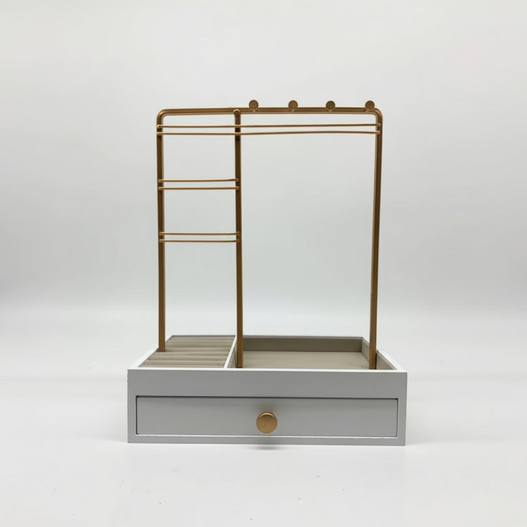 UNIQ Smyckesställ i Guld med Låda - Smyckesförvaring (29 cm)