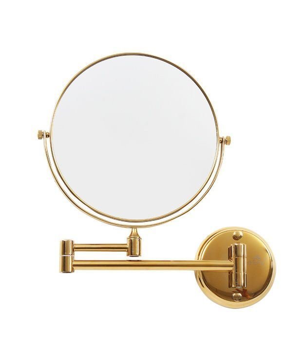 UNIQ Wall mirror with 10x magnification - Gold - | Fashiongirl