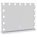 UNIQ XL Hollywood sminkspegel med 15 LED-lampor och touchfunktion – Vit – Spegel