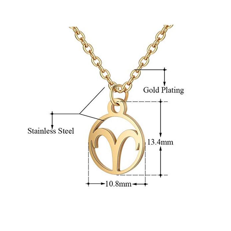 Zodiak-halsband: Väduren – Zodiak, guld – | Fashiongirl