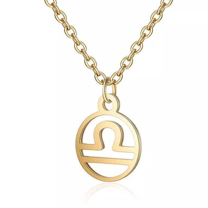 Zodiac-halsband: Libra – Zodiac, guld – | Fashiongirl